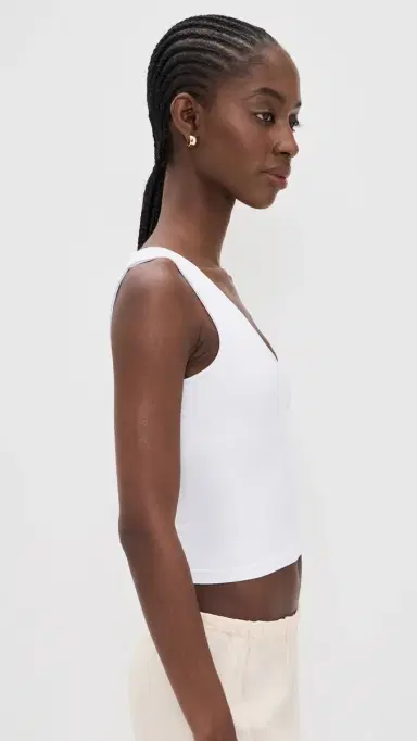 Free People Clean Lines Muscle Camisole White M/L | Thumbnail 4