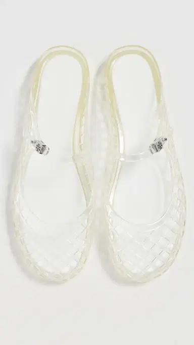 Tory Burch Mellow Mary Jane Jelly Flats Clear/Silver 6 | Thumbnail 2