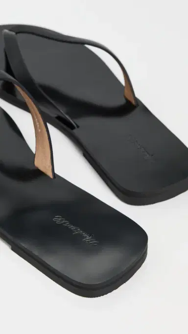 Madewell The Gabi Slide Sandals Black 5 | Thumbnail 6