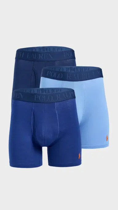 Polo Ralph Lauren Underwear 4D Flex Cotton Modal Boxer Briefs 3 Pack BlueFlower/RugbyRoyal/Sapphire | Thumbnail 2 Polo Ralph Lauren Underwear 4D Flex Cotton Modal Boxer Briefs 3 Pack BlueFlower/RugbyRoyal/Sapphire | Thumbnail 2