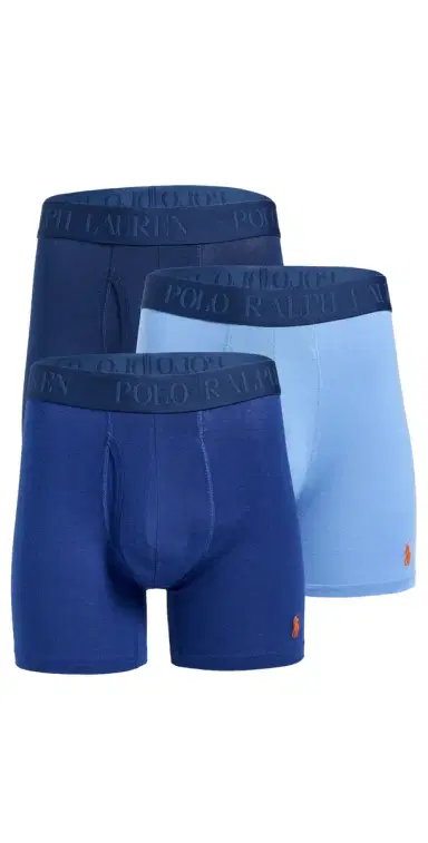 Polo Ralph Lauren Underwear 4D Flex Cotton Modal Boxer Briefs 3 Pack BlueFlower/RugbyRoyal/Sapphire | Thumbnail 1 Polo Ralph Lauren Underwear 4D Flex Cotton Modal Boxer Briefs 3 Pack BlueFlower/RugbyRoyal/Sapphire | Thumbnail 1
