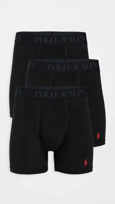 Polo Ralph Lauren Underwear 4D Flex Cotton Modal Boxer Briefs 3 Pack Polo Black S | Thumbnail 2 Polo Ralph Lauren Underwear 4D Flex Cotton Modal Boxer Briefs 3 Pack Polo Black S | Thumbnail 2