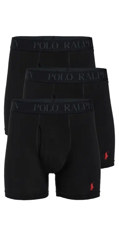 Polo Ralph Lauren Underwear 4D Flex Cotton Modal Boxer Briefs 3 Pack Polo Black S | Thumbnail 1 Polo Ralph Lauren Underwear 4D Flex Cotton Modal Boxer Briefs 3 Pack Polo Black S | Thumbnail 1