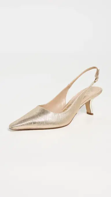 Sam Edelman Bianka Slingback Pumps Gold Leaf 7 | Thumbnail 2