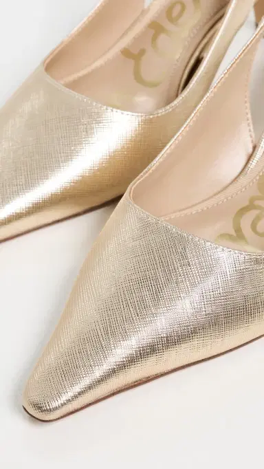 Sam Edelman Bianka Slingback Pumps Gold Leaf 7 | Thumbnail 6