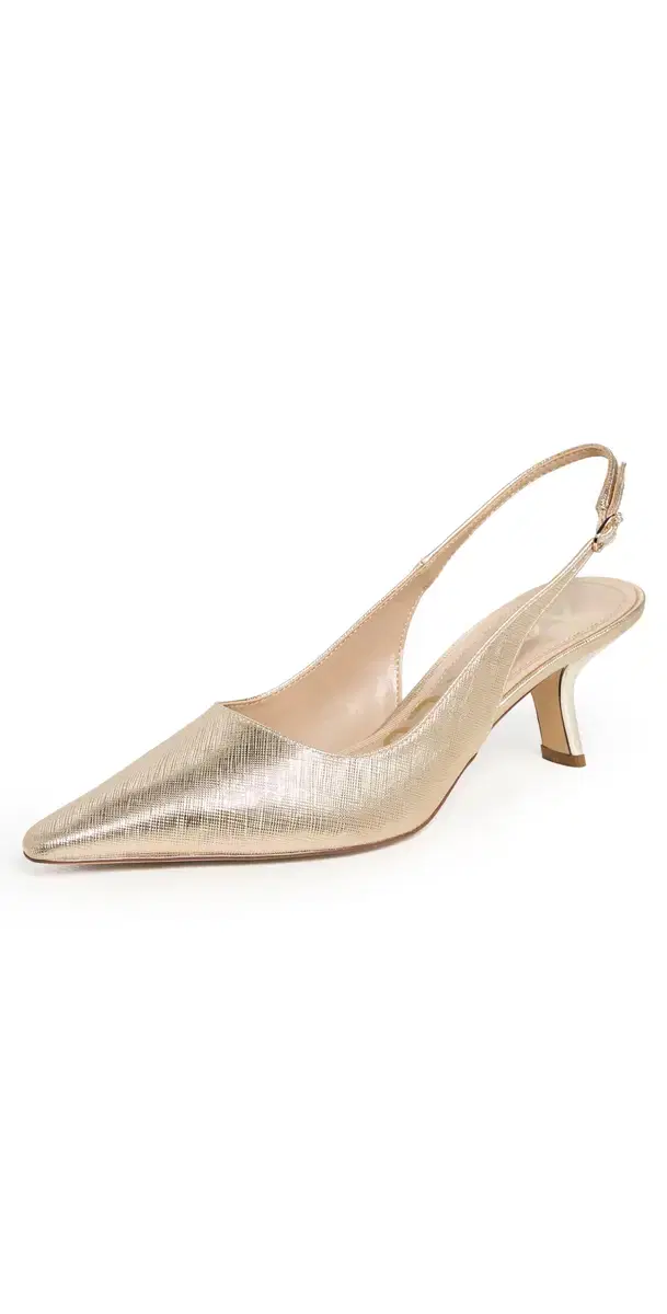 Sam Edelman Bianka Slingback Pumps Gold Leaf