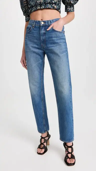 Ulla Johnson The Daphne Jeans Danube Medium Indigo Wash | Thumbnail 2 Ulla Johnson The Daphne Jeans Danube Medium Indigo Wash | Thumbnail 2
