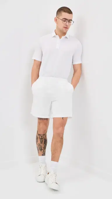 RLX Ralph Lauren Active Compression Shorts 7 Ceramic White | Thumbnail 5
