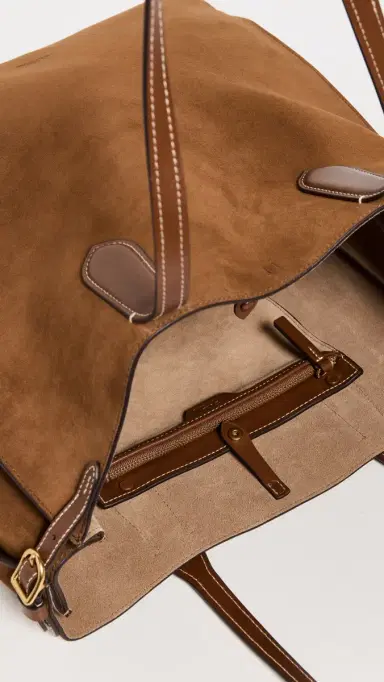 Polo Ralph Lauren Suede/Leather-Bellport North/South Tote | Thumbnail 6 Polo Ralph Lauren Suede/Leather-Bellport North/South Tote | Thumbnail 6