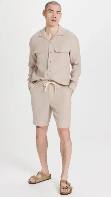 Vince Lightweight Hemp Shorts 9 Pumice Rock | Thumbnail 5 Vince Lightweight Hemp Shorts 9 Pumice Rock | Thumbnail 5
