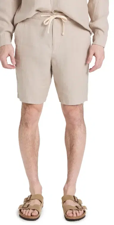 Vince Lightweight Hemp Shorts 9 Pumice Rock | Thumbnail 1 Vince Lightweight Hemp Shorts 9 Pumice Rock | Thumbnail 1