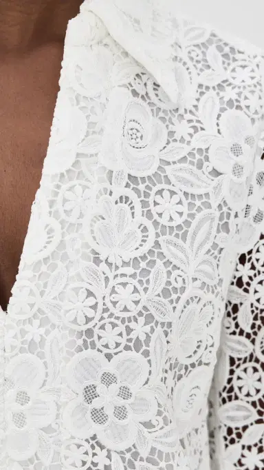 English Factory Guipure Lace Mini Dress White | Thumbnail 6