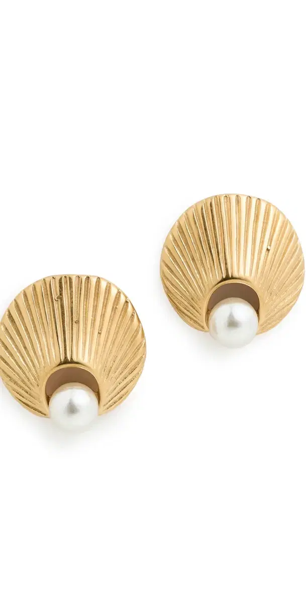 Meeghan Earrings Gold/Pearl One Size