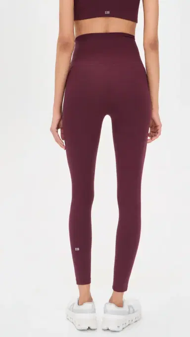Splits59 Airweight Super High Waist 7/8 eggings Dk Cherry | Thumbnail 3