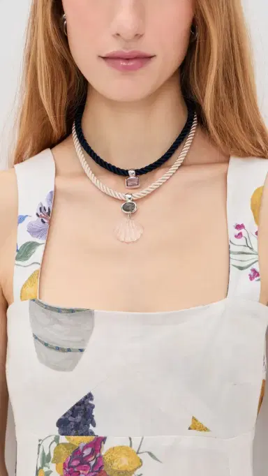 Chan Luu Sterling Silver Necklace Clear Quartz One Size | Thumbnail 3