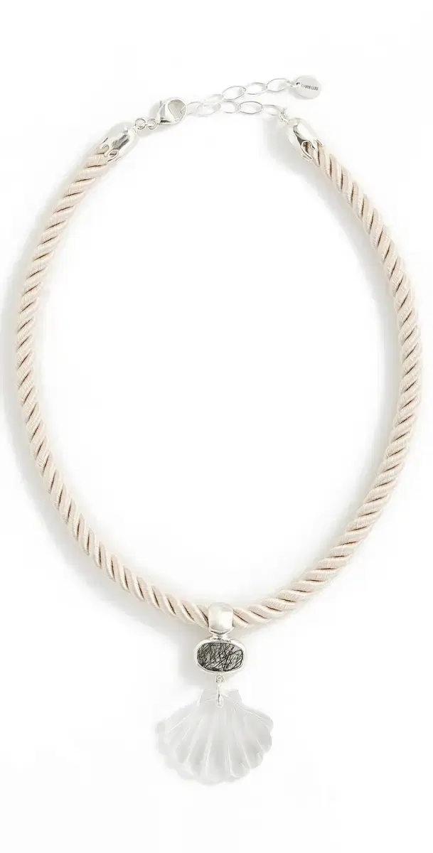 Sterling Silver Necklace Clear Quartz One Size