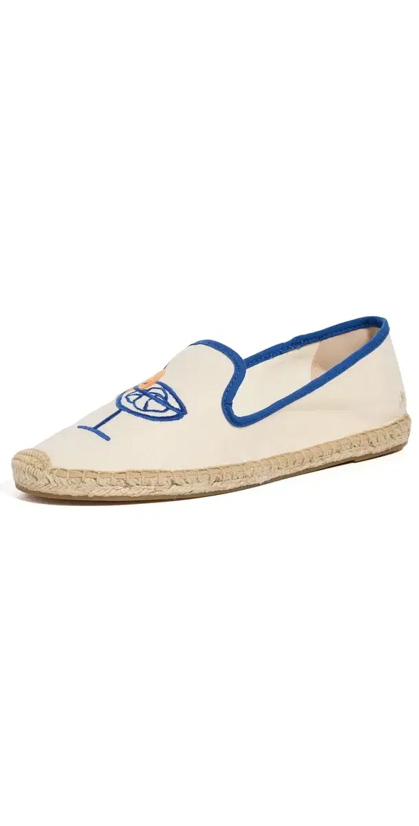 The Embroidered Smoking Espadrilles /Blue
