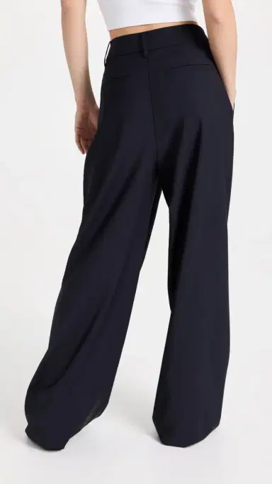Tibi Tropical Wool Stella Pants Navy 4 | Thumbnail 3