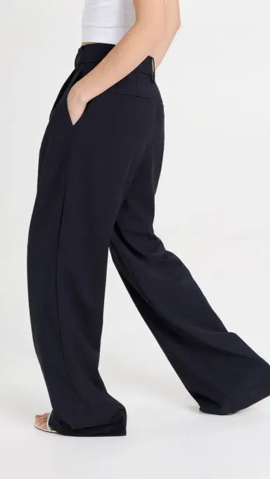 Tibi Tropical Wool Stella Pants Navy 4 | Thumbnail 4
