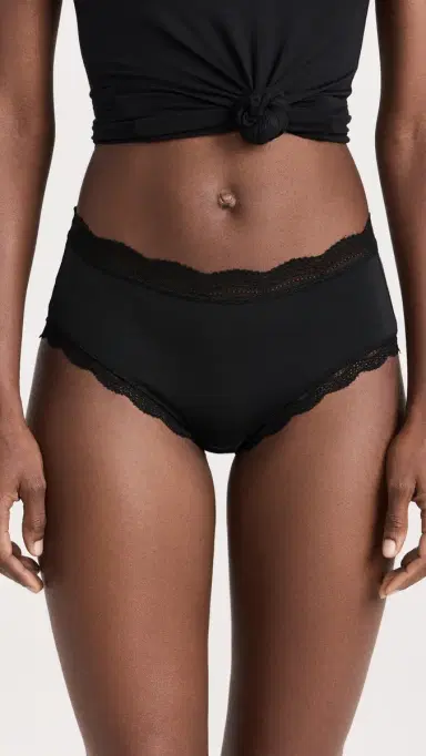 Stripe & Stare High Rise Knickers 4 Pack Black L | Thumbnail 3