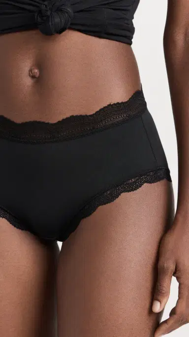 Stripe & Stare High Rise Knickers 4 Pack Black L | Thumbnail 5