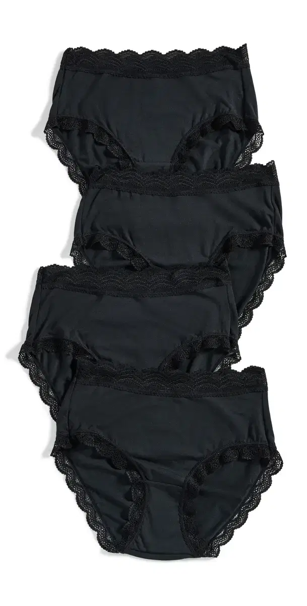 High Rise Knickers 4 Pack Black