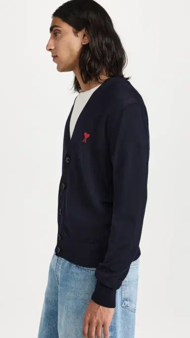AMI Red ADC Cardigan Night Blue.430 | Thumbnail 4 AMI Red ADC Cardigan Night Blue.430 | Thumbnail 4