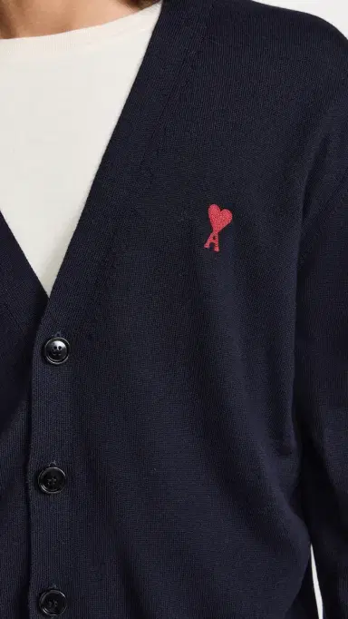 AMI Red ADC Cardigan Night Blue.430 | Thumbnail 6 AMI Red ADC Cardigan Night Blue.430 | Thumbnail 6