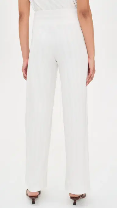 Splendid x @Cellajaneblog Wide Rib Flare Pants White M | Thumbnail 3