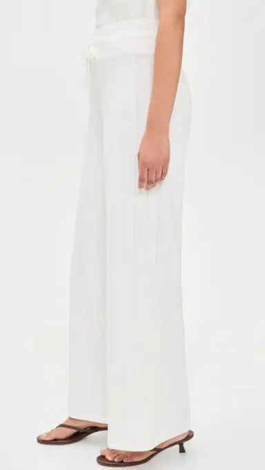 Splendid x @Cellajaneblog Wide Rib Flare Pants White M | Thumbnail 4