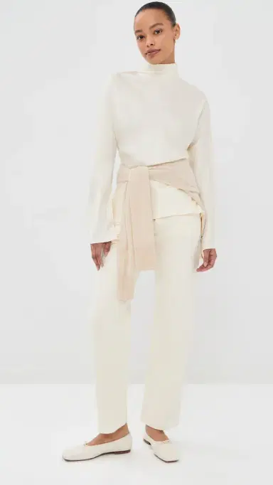Róhe Satin Waisted Top Cream | Thumbnail 5 Róhe Satin Waisted Top Cream | Thumbnail 5