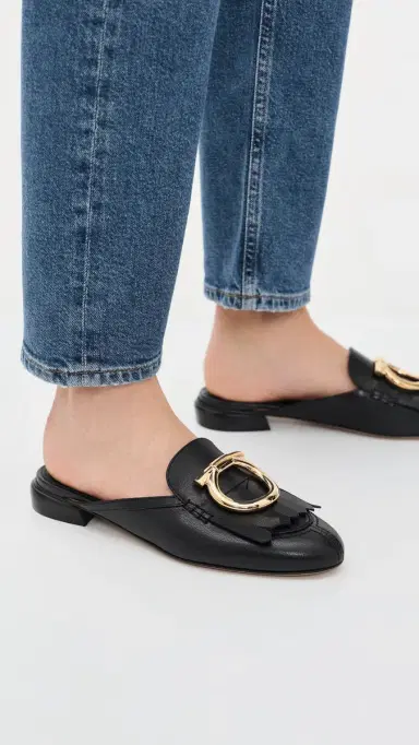 FERRAGAMO Sibilly Flats Nero/Biscotto | Thumbnail 3