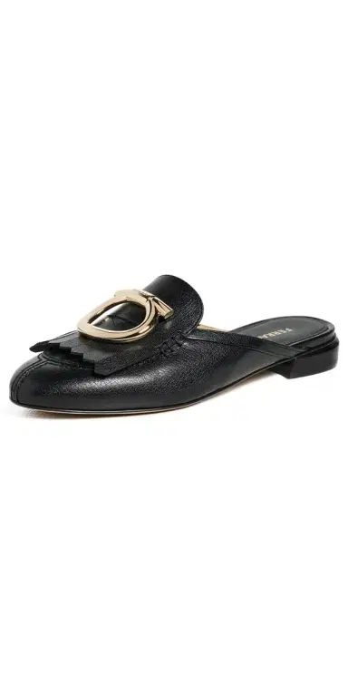 FERRAGAMO Sibilly Flats Nero/Biscotto | Thumbnail 1