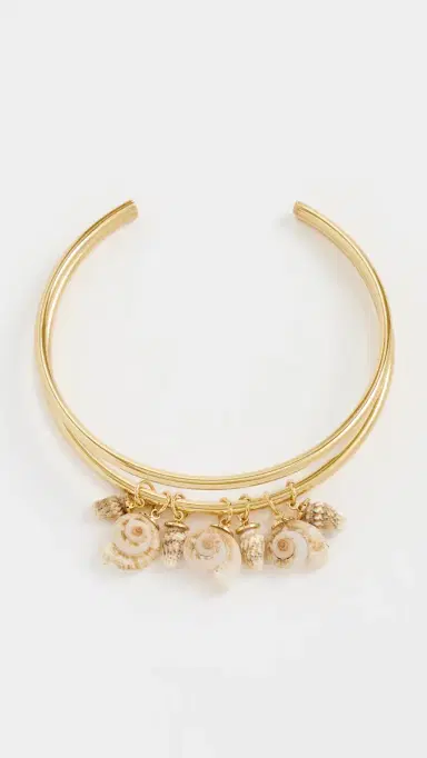 Logan Tay Gold Shell Choker Gold One Size | Thumbnail 2