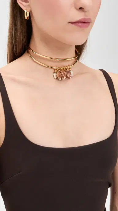 Logan Tay Gold Shell Choker Gold One Size | Thumbnail 3