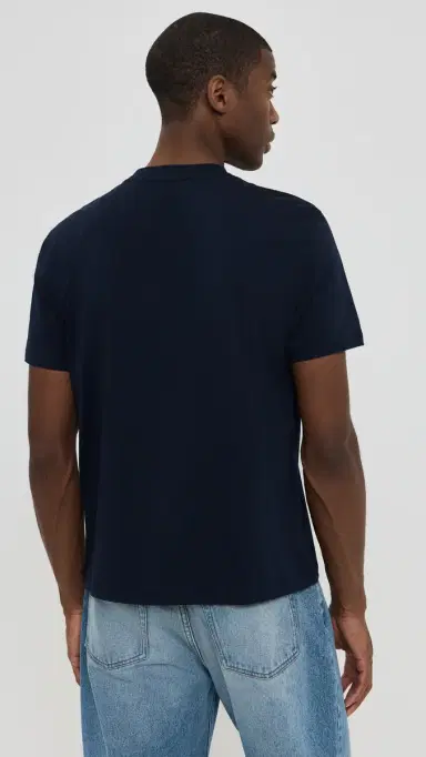 AMI ADC Classic Fit Red ogo Tee Night Blue | Thumbnail 3 AMI ADC Classic Fit Red ogo Tee Night Blue | Thumbnail 3