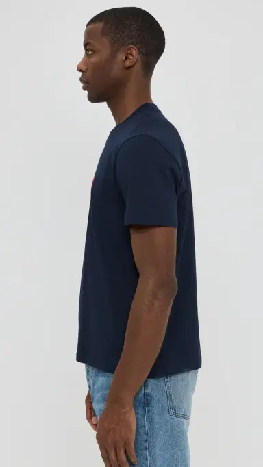 AMI ADC Classic Fit Red ogo Tee Night Blue | Thumbnail 4 AMI ADC Classic Fit Red ogo Tee Night Blue | Thumbnail 4