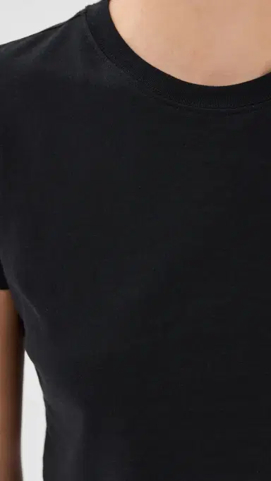 Frame The Baby Tee Black L | Thumbnail 6