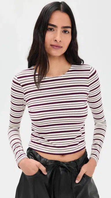 LE BOP Chloe Tee Burgundy/ | Thumbnail 2 LE BOP Chloe Tee Burgundy/ | Thumbnail 2