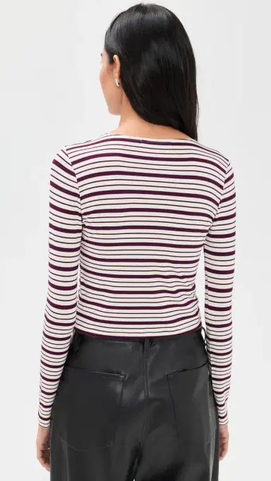 LE BOP Chloe Tee Burgundy/ | Thumbnail 3 LE BOP Chloe Tee Burgundy/ | Thumbnail 3