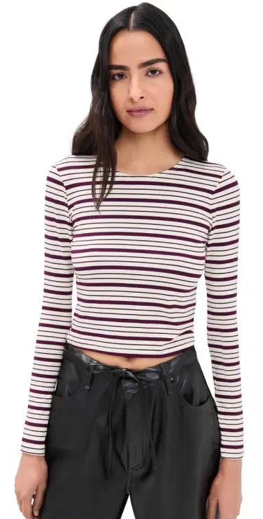 LE BOP Chloe Tee Burgundy/ | Thumbnail 1 LE BOP Chloe Tee Burgundy/ | Thumbnail 1