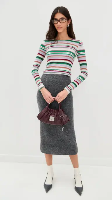 LE BOP Chloe Tee Autumn Stripe | Thumbnail 2 LE BOP Chloe Tee Autumn Stripe | Thumbnail 2