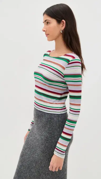 LE BOP Chloe Tee Autumn Stripe | Thumbnail 5 LE BOP Chloe Tee Autumn Stripe | Thumbnail 5