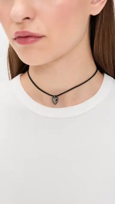 Jennifer Fisher Puffy Heart Choker Hematite One Size | Thumbnail 3 Jennifer Fisher Puffy Heart Choker Hematite One Size | Thumbnail 3