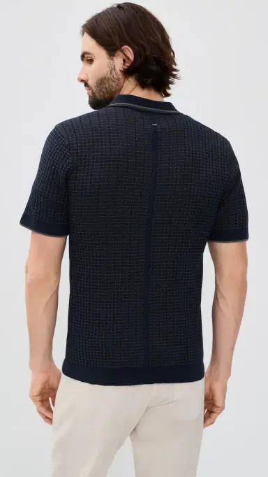 rag & bone Harvey Rib Polo Nvymt | Thumbnail 3 rag & bone Harvey Rib Polo Nvymt | Thumbnail 3