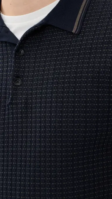 rag & bone Harvey Rib Polo Nvymt | Thumbnail 6 rag & bone Harvey Rib Polo Nvymt | Thumbnail 6