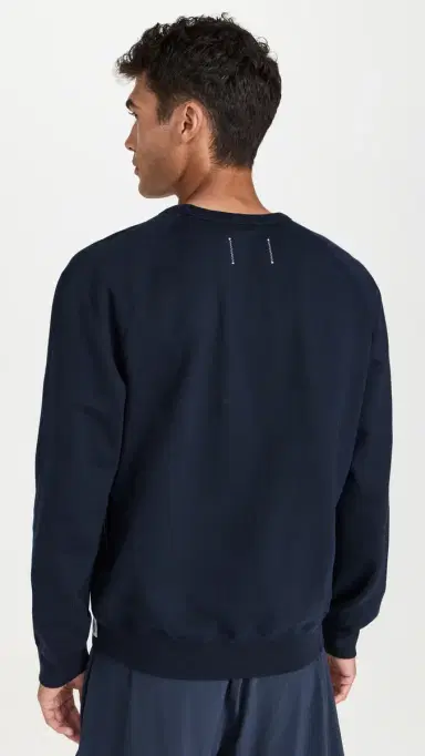 REIGNING CHAMP Midweight Terry Standard Crewneck Navy | Thumbnail 3 REIGNING CHAMP Midweight Terry Standard Crewneck Navy | Thumbnail 3