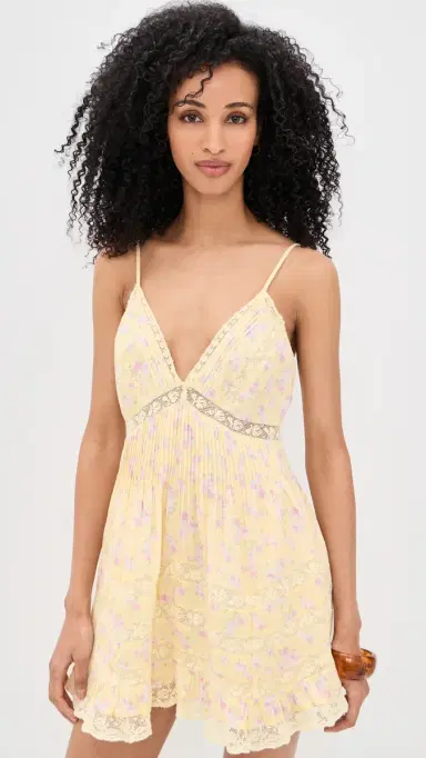 LoveShackFancy Alonna Dress Lemon Spritz S | Thumbnail 2
