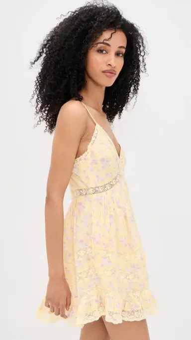 LoveShackFancy Alonna Dress Lemon Spritz S | Thumbnail 4