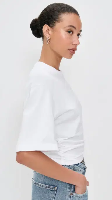 AGOLDE Shari Tee White L | Thumbnail 4